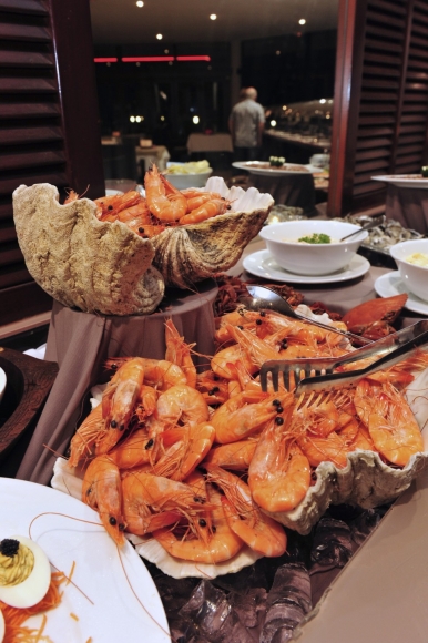 Fresh prawns feature prominently on many restaurant menus