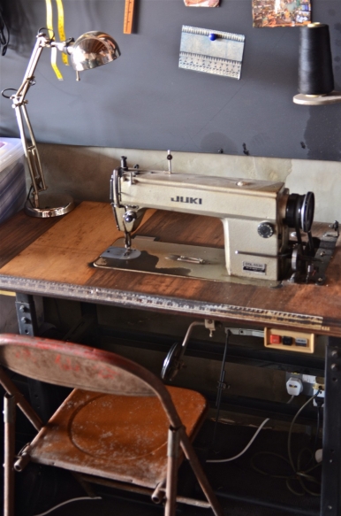 A vintage sewing machine at Bev C