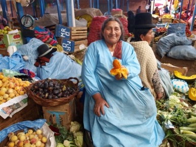 Market seller Juliana recommends the tuna cactus fruit