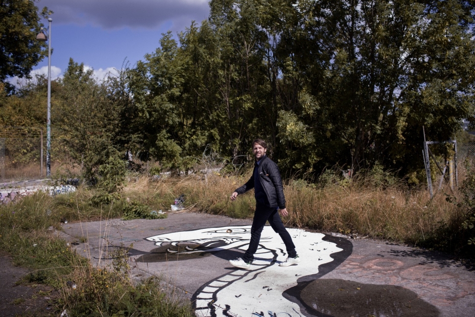 René Redzepi at the site of what will be a state of the art urban farm in 2017