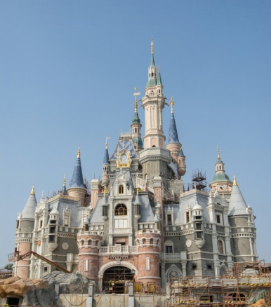 The Enchanted Castle stands as a centrepiece of Shanghai Disney Resort