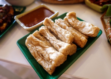 Keropok lekor, a fish sausage snack