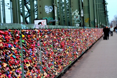 The Love Bridge earned its name from couples fastening a lock to the bridge - a symbolism of their love - before throwing the key into the River Seine