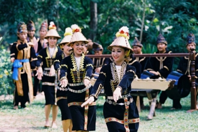 The Kadazandusun of Papar performing a traditional dance
