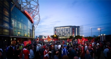 Hotel Football: Hotel Football is located adjacent to Old Trafford; Photo © HotelFootball