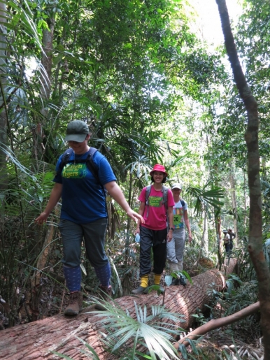 Wong (in the pink T-shirt), leading a CAT Walk