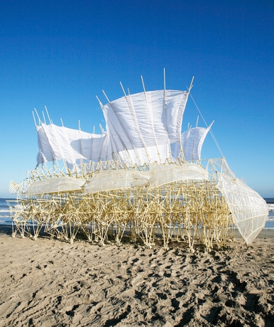 Largely made of stiff plastic tubes, Strandbeests come to life through the force of the wind