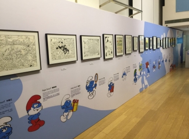 View original artworks from the classic Smurfs comic strip; Photo © Hong Kong Tourism Board