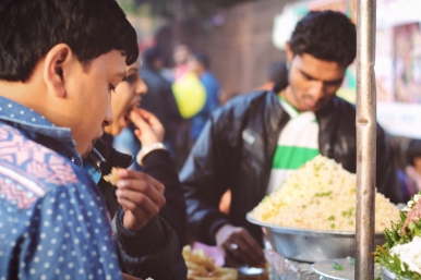 One of the many stalls selling snacks in Paranthe Wali Gali