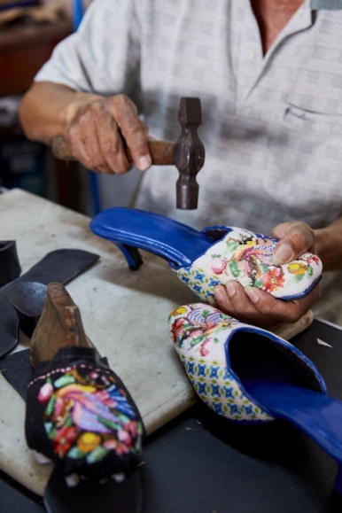 Intricate beaded shoes are part of the Baba Nyonya community's heritage