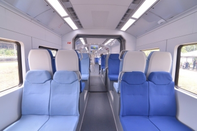 Interior of the new KLIA Transit train Photo © ERL