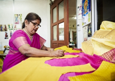 Mrs Rajah has had a keen interest in saris since little