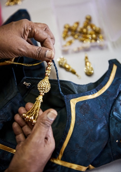 Embellishments that make a sari blouse unique