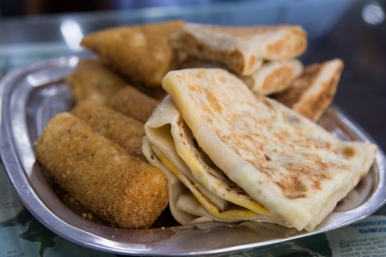 A hearty serving of roti and fish cutlets