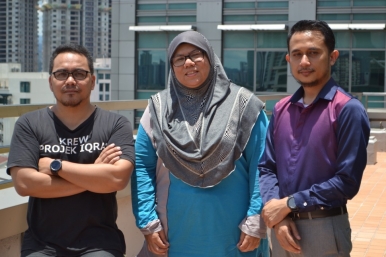 Projek Iqra co-founders (from left) Suhaimi, Sharifah and Solleh
