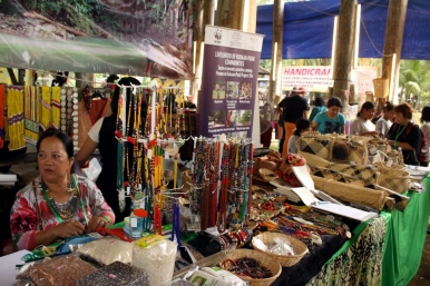 Folk arts and crafts for sale during the festival