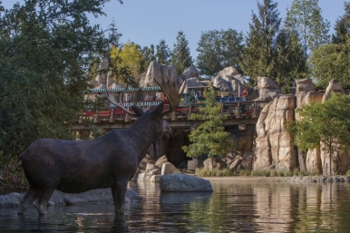 The Disneyland Railroad now travels a scenic route with breathtaking views