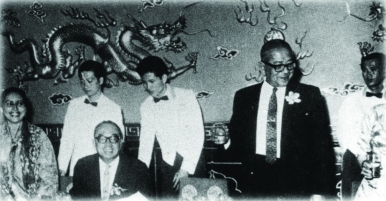 Former Prime Ministers of Malaysia, Tun Abdul Razak (left) and Tunku Abdul Rahman (right) at the Mandarin Palace