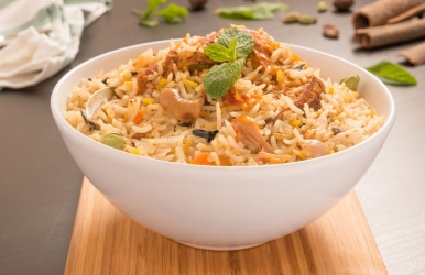 Calcutta Chicken Briyani is gaining popularity as a festive dish