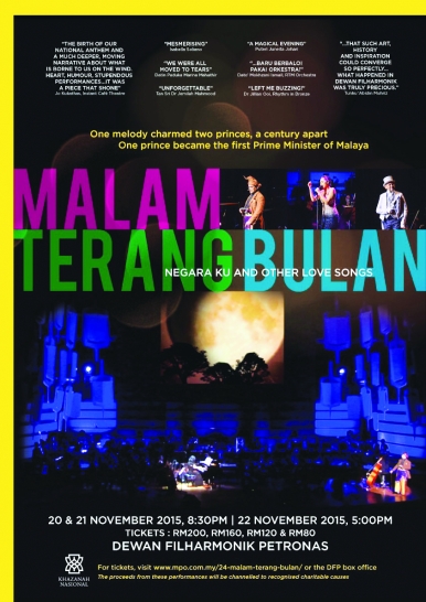 Directed by Saidah, the Malam Terang Bulan concert explores the history of the national anthem and other songs