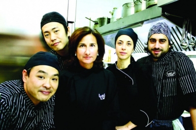 Chef Patrizia Di Benedetto and staff