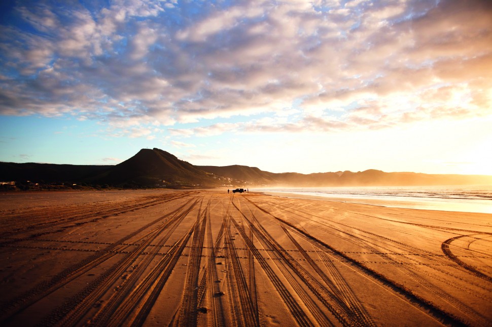 Ninety Mile Beach is famous for its stunning sunsets, speca