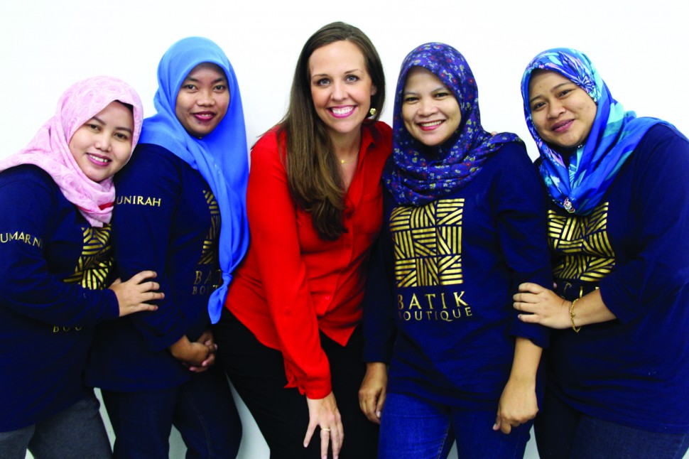 Blair (center) came to Malaysia nine years ago; Ana is on the extreme right