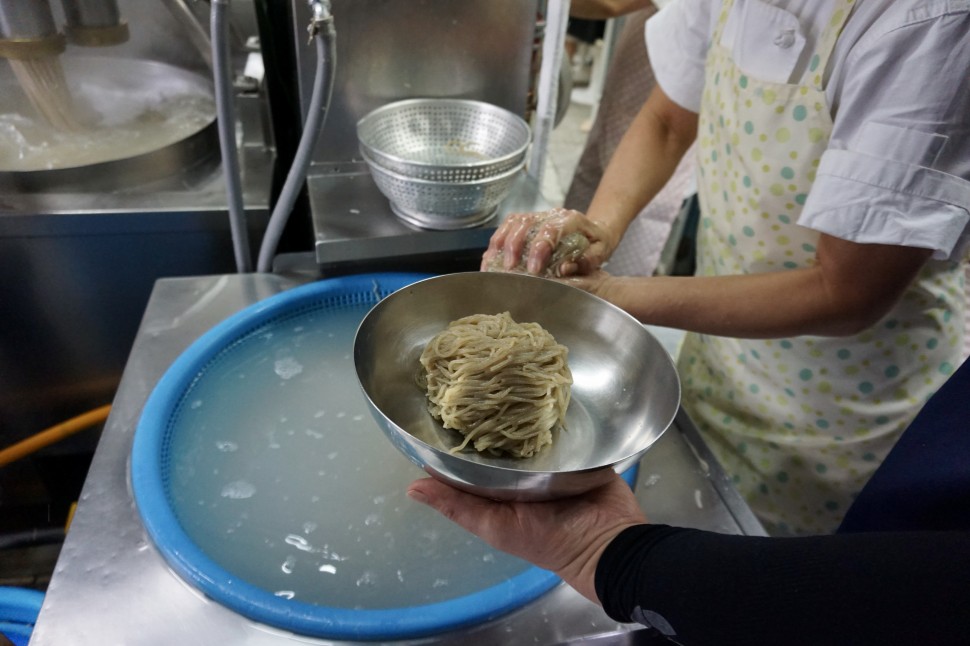 Process of creating the noodles