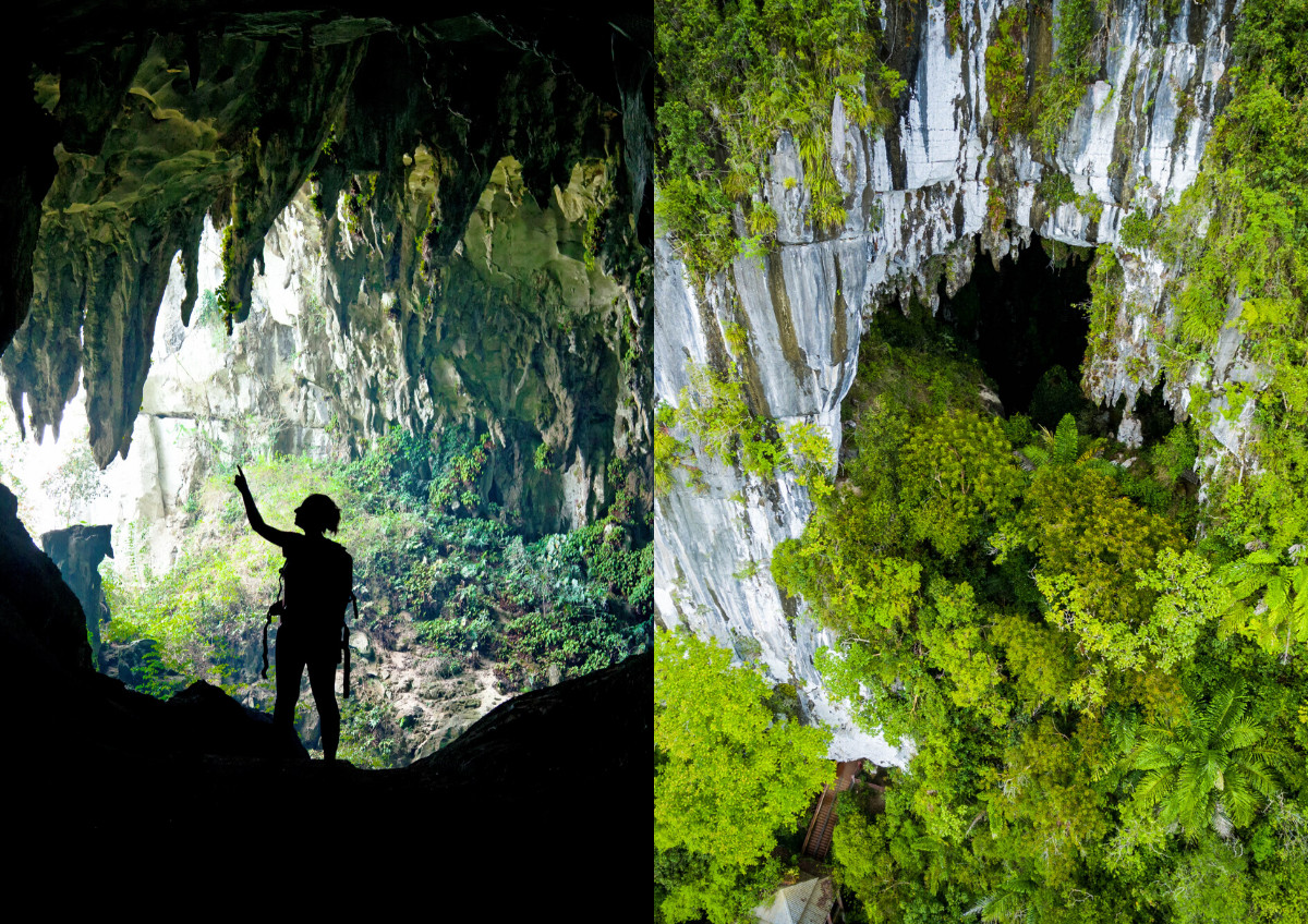 Pictured (left to right): A fairy cave, Gunung Mulu National Mark