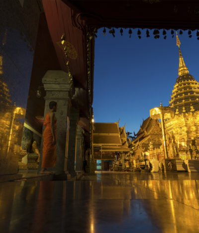 The temple at Doi Suthep is an important spiritual centre in Thailand