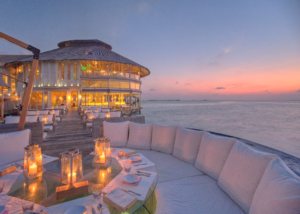 Pink-hued Maldivian sunsets