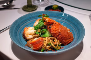 Signature lobster noodles