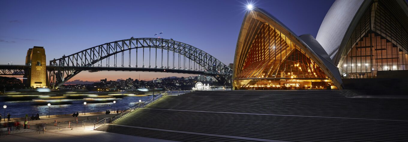 Facade of Bennelong Restaurant in Sydnety taken by Nikki To