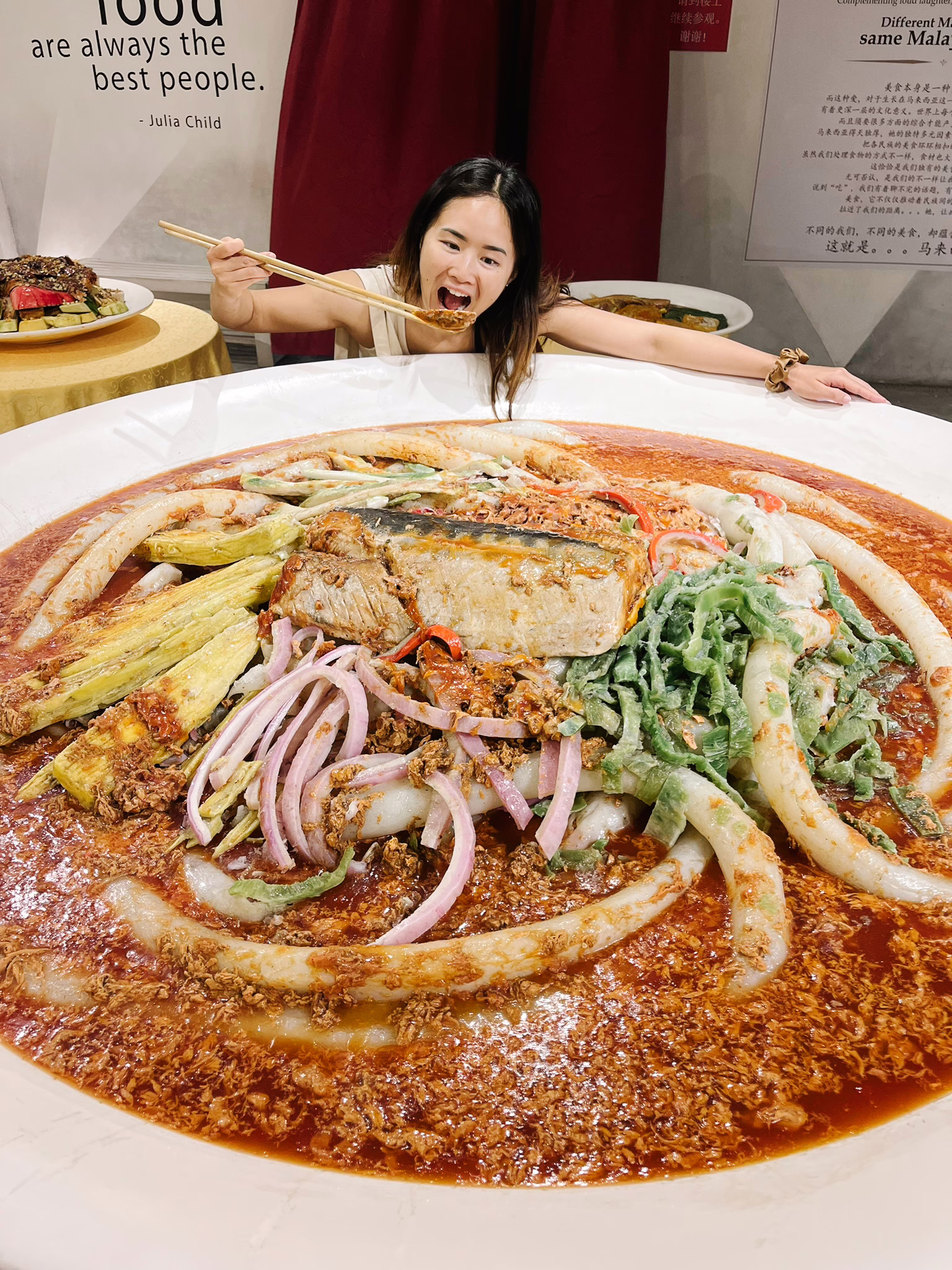 A massive display of Laksa Penang at Wonderfood Museum.