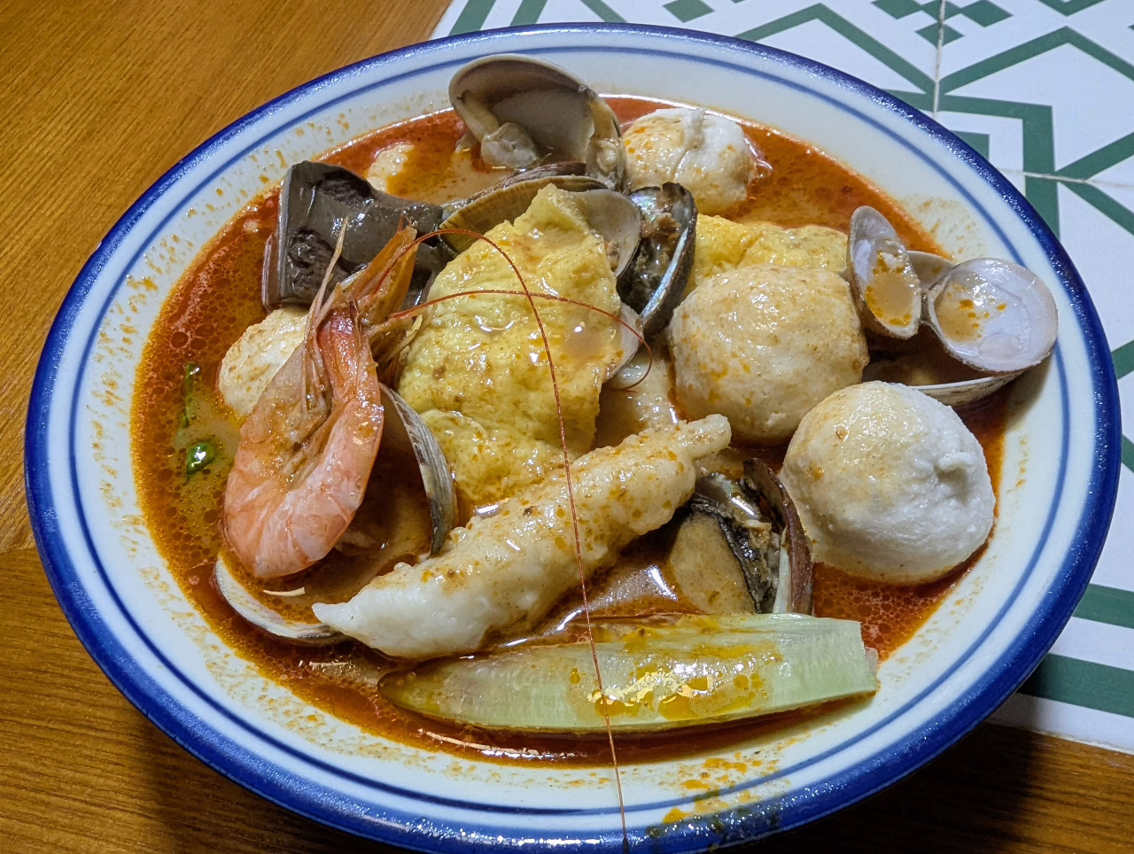 bowl of shacha mian, Xiamen’s most iconic dish.
