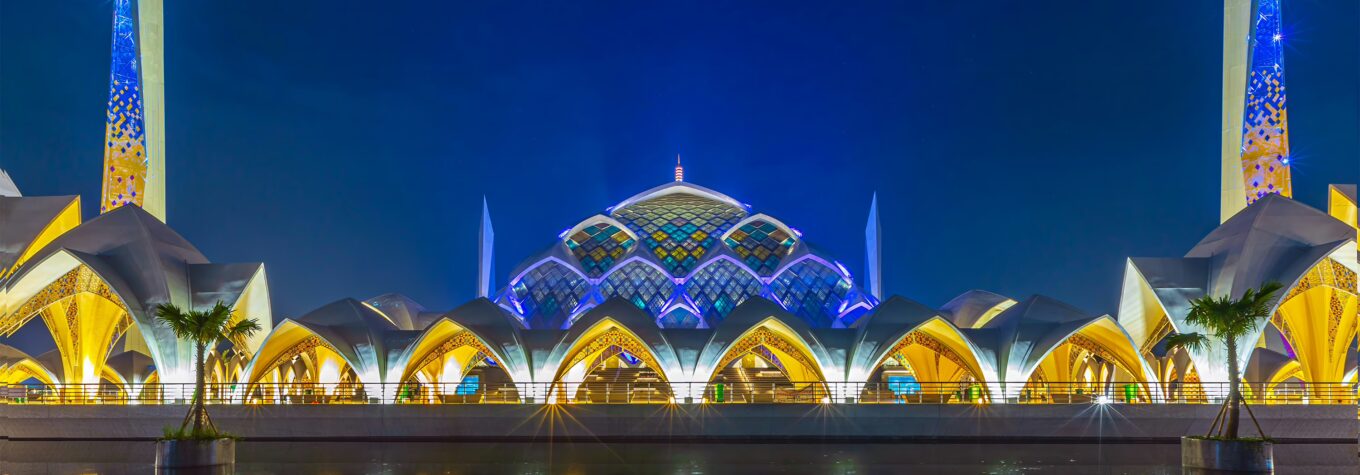 Al-Jabbar Mosque on an artificial lake, Gedebage located in Bandung City