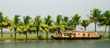 Houseboat in backwater of Alleppey, Kerala