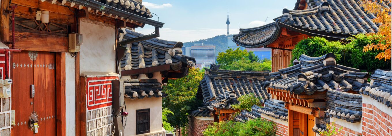 Traditional Korean houses of Bukchon Hanok Village in Seoul