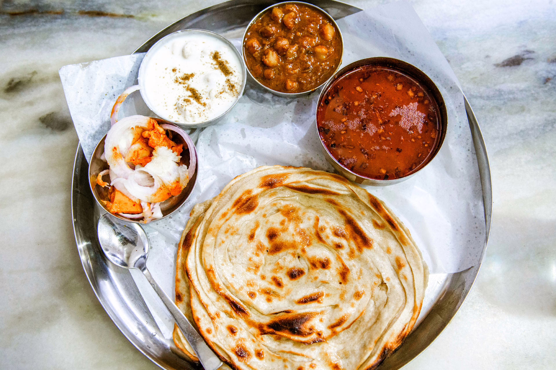 A sumptuous meal atKesar Da Dhaba