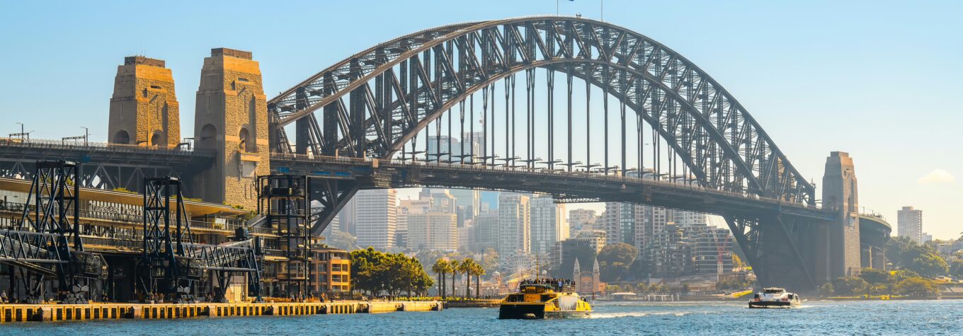 Sydney Harbour Bridge with ferries