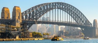 Sydney Harbour Bridge with ferries