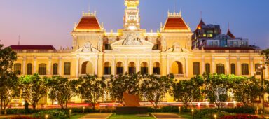 Ho Chi Minh City Hall at sunset