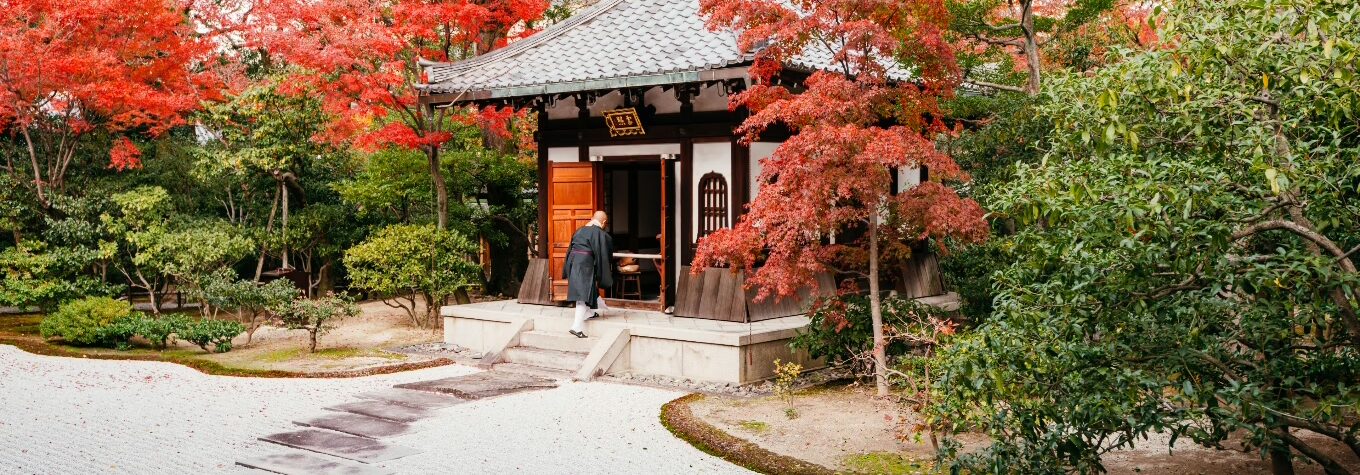 Priest in a Japanese temple