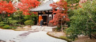 Priest in a Japanese temple